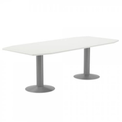 MESA DE REUNIONES 220X100X72CM COLOR PATA METALICA GRIS TABLERO BLANCO ROCADA 3003AT04