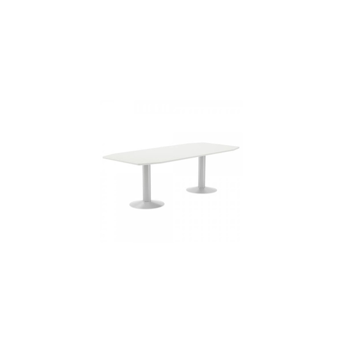 MESA DE REUNIONES 220X100X72CM COLOR PATA METALICA BLANCA TABLERO BLANCO ROCADA 3003ATW04