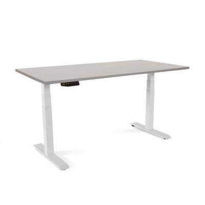 MESA 160CM REGULABLE EN ALTURA ELECTRICAMENTE TABLERO COLOR GRIS ROCADA 2002XCR02