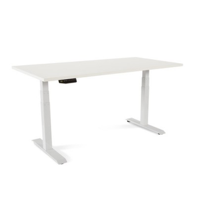 MESA 160CM REGULABLE EN ALTURA ELECTRICAMENTE TABLERO COLOR BLANCO ROCADA 2002XCR04