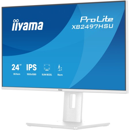 35496-MONITOR IIYAMA PANTALLA PARA PC 60,5 CM (23,8") 1920 X 1080 PIXELES FULL HD LED PANEL IPS COLOR BLANCO AJUSTABLE H