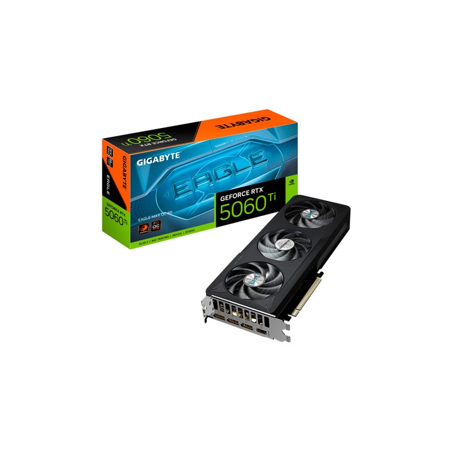35548-GIGABYTE GeForce RTX 5060 Ti WINDFORCE MAX OC 8G Tarjeta Grafica - 8 GB GDDR7, 128 bits, PCI-E 5.0, 2617MHz Frecue