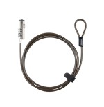 35597-TooQ Cable de Seguridad Tipo NANO con Combinacion para Portatiles 1.5 metros, Gris Oscuro