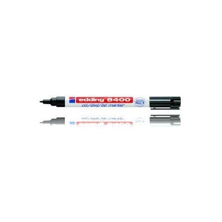 3568-MARCADOR ESPECIAL PARA CD PUNTA REDONDA 1MM 8400 NEGRO EDDING 8400-01