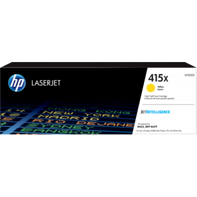 HP Cartucho de toner Original LaserJet 415X amarillo de alta capacidad