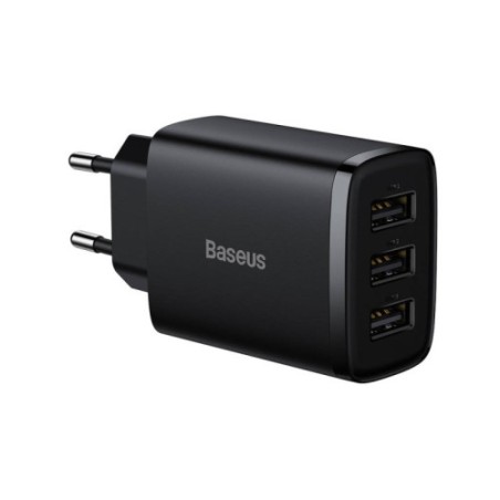 36022-BASEUS COMPACT  CHARGER 3U 17W EU BLACK