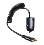 36043-BASEUS TINY STAR MINI CAR CHARGER (C+C CABLE INCLUDED)  30W COSMIC BLACK