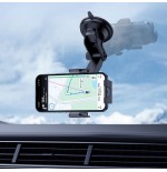 36054-BASEUS ULTRACONTROL GO SERIES CLAMP-TYPE PHONE HOLDER (SUCTION CUP VERSION) CLUSTER BLACK
