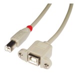 36264-Lindy 31800 cable USB 0,5 m USB B Gris