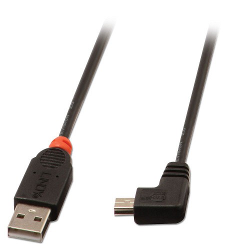 36266-Lindy 31970 cable USB USB 2.0 0,5 m USB A Mini-USB B Negro