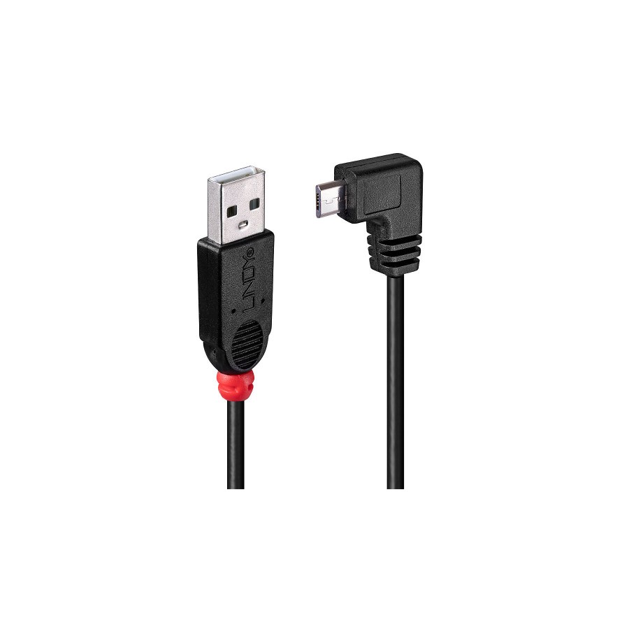 36269-Lindy 31975 cable USB USB 2.0 0,5 m USB A Micro-USB B Negro