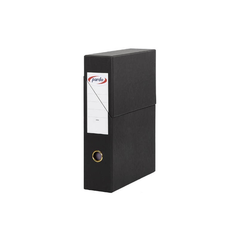 3632-ESTUCHE ARCHIVADOR EXTRA FORRADO VERTICAL EN COLOR NEGRO PARDO 245601