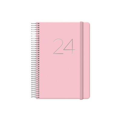 AGENDA 2024 GLOSS DiA PaGINA 125 X 18 CM ROSA DOHE 12571 24