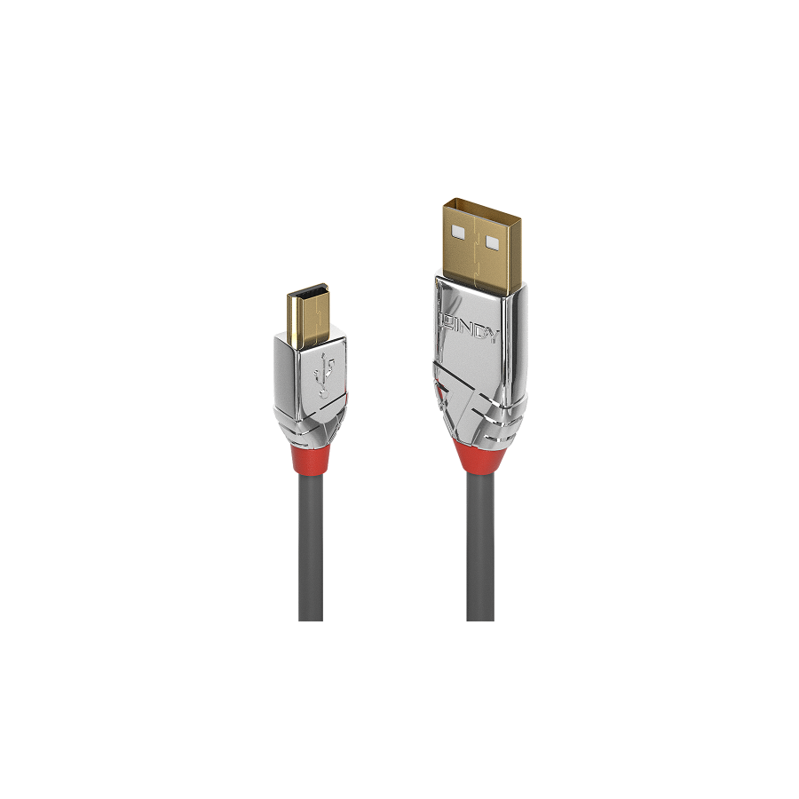 36451-Lindy 36633 cable USB USB 2.0 3 m USB A Mini-USB B Gris