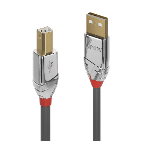 36459-Lindy 36641 cable USB USB 2.0 1 m USB A USB B Gris