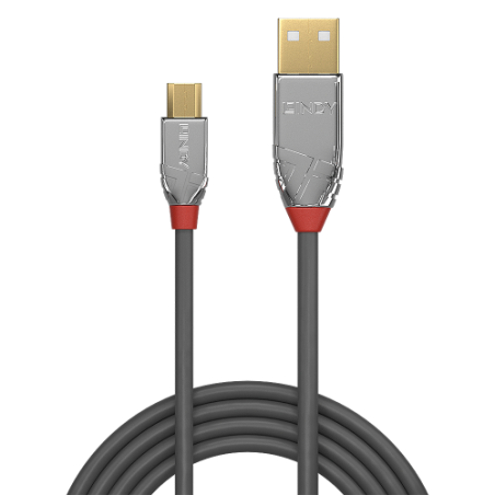 36470-Lindy 36650 cable USB USB 2.0 0,5 m USB A Micro-USB B Gris