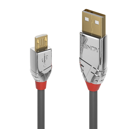 36477-Lindy 36654 cable USB USB 2.0 5 m USB A Micro-USB B Gris