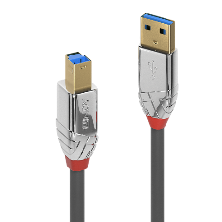 36485-Lindy 36663 cable USB USB 3.2 Gen 1 (3.1 Gen 1) 3 m USB A USB B Gris
