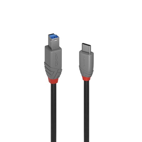 36493-Lindy 36667 cable USB USB 3.2 Gen 1 (3.1 Gen 1) 2 m USB C USB B Negro