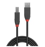 36512-Lindy 36677 cable USB USB 2.0 10 m USB A USB B Negro, Gris, Rojo