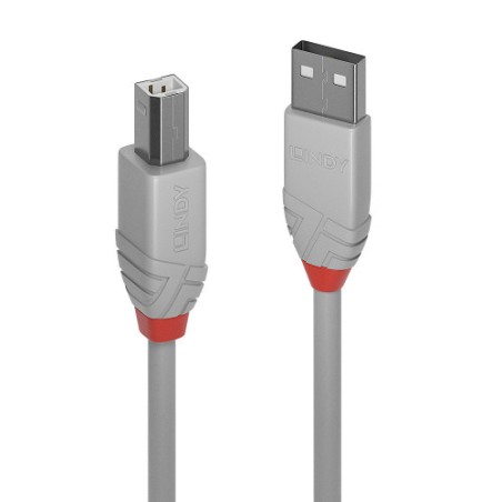 36519-Lindy 36684 cable USB USB 2.0 3 m USB A USB B Gris