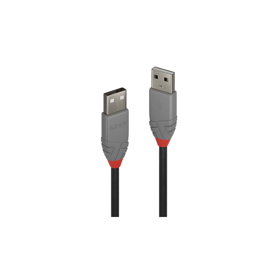 36527-Lindy 36692 cable USB USB 2.0 1 m USB A Negro, Gris