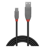 36582-Lindy 36735 cable USB USB 2.0 5 m USB A Micro-USB B Negro, Gris