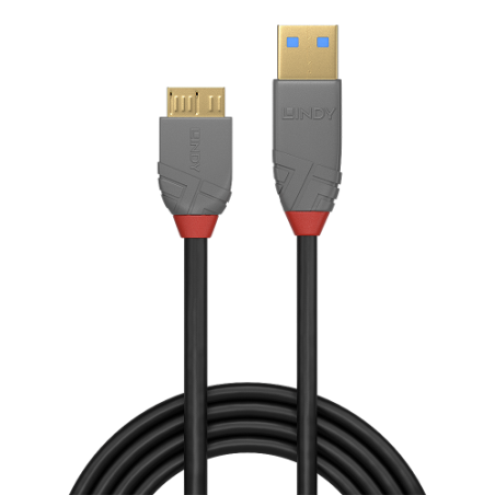 36612-Lindy 36765 cable USB USB 3.2 Gen 1 (3.1 Gen 1) 0,5 m USB A Micro-USB B Negro