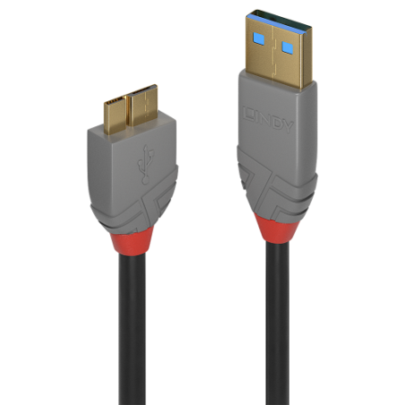 36613-Lindy 36766 cable USB USB 3.2 Gen 1 (3.1 Gen 1) 1 m USB A Micro-USB B Negro