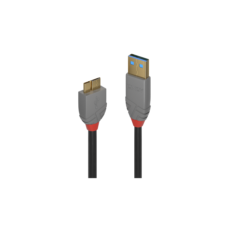 36617-Lindy 36768 cable USB USB 3.2 Gen 1 (3.1 Gen 1) 3 m USB A Micro-USB B Negro