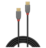 36630-Lindy 36870 cable USB USB 2.0 0,5 m USB C Negro, Gris