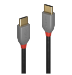 36631-Lindy 36871 cable USB USB 2.0 1 m USB C Negro, Gris