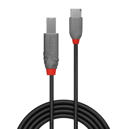 36702-Lindy 36940 cable USB USB 2.0 0,5 m USB C USB B Negro