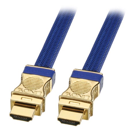 36762-Lindy 1m Gold HDMI Cable cable HDMI HDMI tipo A (Estandar) Azul