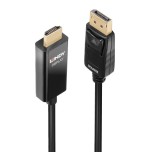 36898-Lindy 40925 adaptador de cable de video 1 m DisplayPort HDMI Negro