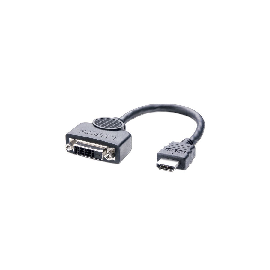 36928-Lindy 41227 adaptador de cable de video 0,2 m DVI-D HDMI Negro