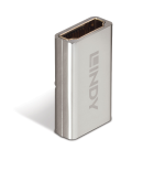 36945-Lindy 41511 cambiador de genero para cable HDMI 2.1 Plata
