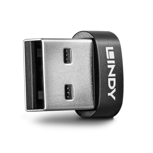 36979-Lindy 41884 cambiador de genero para cable USB Type-A USB Type-C Negro