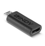 36988-Lindy 41903 cambiador de genero para cable USB Type C USB Type Micro-B Negro