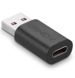 36990-Lindy 41904 cambiador de genero para cable USB 3.2 Type A USB 3.2 Type C Negro