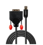 37002-Lindy 41953 adaptador de cable de video 3 m Mini DisplayPort DVI-D Negro