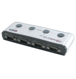 37006-Lindy 42858 convertidor, repetidor y aislador en serie USB 1.1 RS-232 Negro, Plata