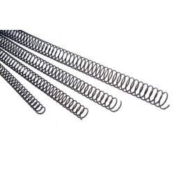 371-PACK 100 ESPIRALES METALICAS 6 MM. NEGRO FELLOWES 5110001