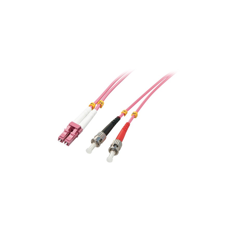 37144-Lindy 46352 Cable de fibra optica e InfiniBand 3 m LC ST Rosa