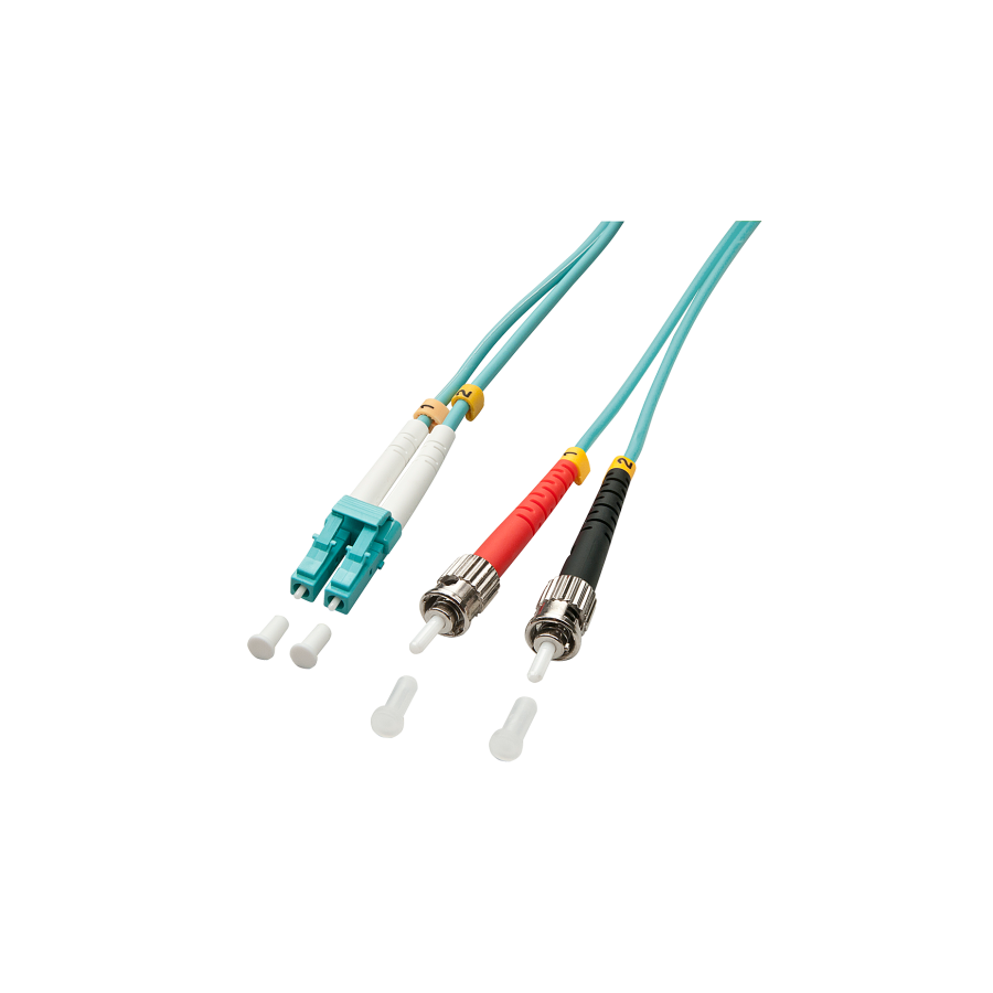 37169-Lindy 1.0m OM3 LC - ST Duplex Cable de fibra optica e InfiniBand 1 m Turquesa