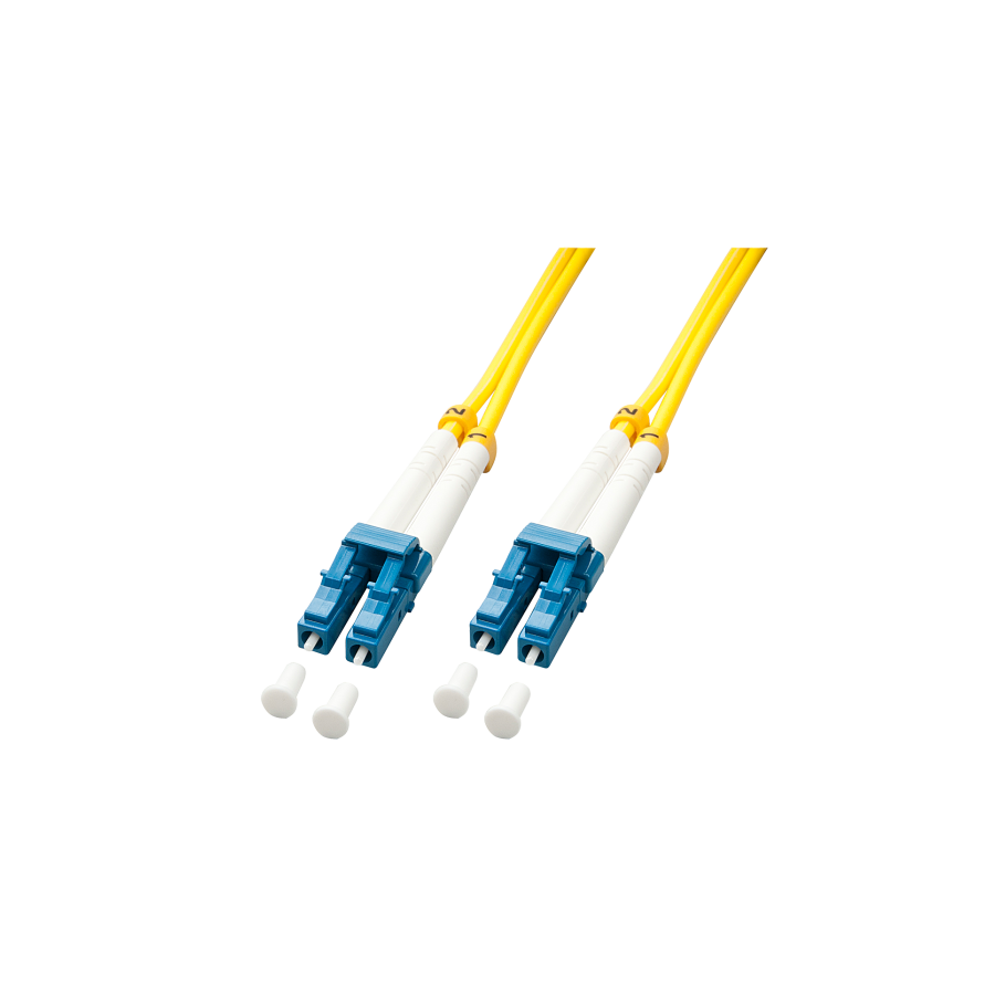37557-Lindy 47453 Cable de fibra optica e InfiniBand 5 m LC Azul, Blanco, Amarillo