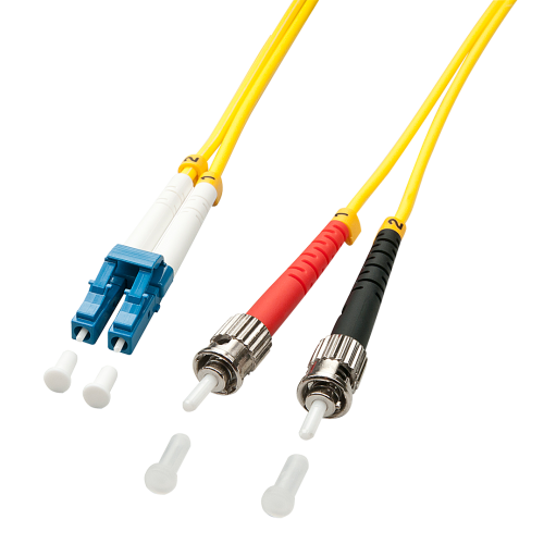 37565-Lindy 1m LC/ST Cable de fibra optica e InfiniBand Multicolor, Amarillo