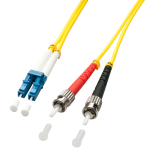 37568-Lindy 5.0m OS2 LC - ST Duplex Cable de fibra optica e InfiniBand 5 m Amarillo