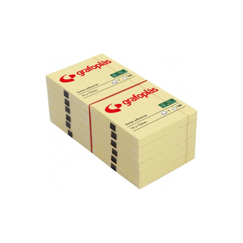 3788-BLOC 100 NOTAS ADHESIVAS 75X125MM AMARILLAS GRAFOPLAS 65205560