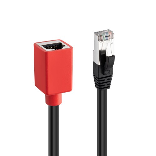 38306-Lindy 60189 cable de red Negro, Rojo 0,2 m Cat6a